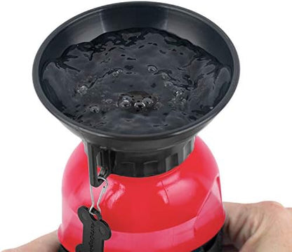 Highwave AutoDogMug Dog Water Bottle with Built-in Bowl, 20 oz, Red - Image 2