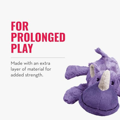 KONG - Cozie Rosie Rhino - Indoor Cuddle Squeaky Plush Dog Toy - for Small Dogs - Image 7