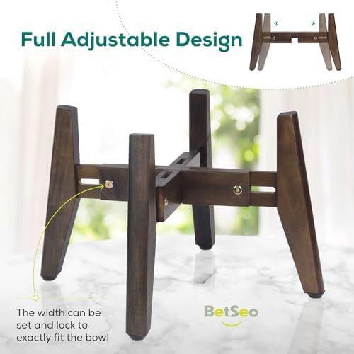 Dog Bowl Stand for Water/Food - Adjust with Lock - Dog Water Fountain Holder, Elevates Pet Food and Water Feeder Bowls (Bowl not Included) (1 Pack - (Height 10.4" Width 8-11.5") - Image 4