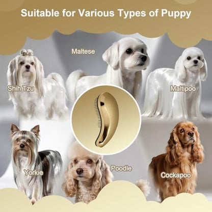 Small Dog Brush, Skin-friendly Soft Bristles (Rose Gold) - Image 6