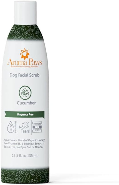 Dogs Facial Scrub - Non-Toxic Tearless Dog Face Wash to Clean Facial Stains and Dirt - Dog Face Cleaner with Organic Cucumber and Aloe Vera - Safe for Dogs and Puppies - 13.5oz - Image 4