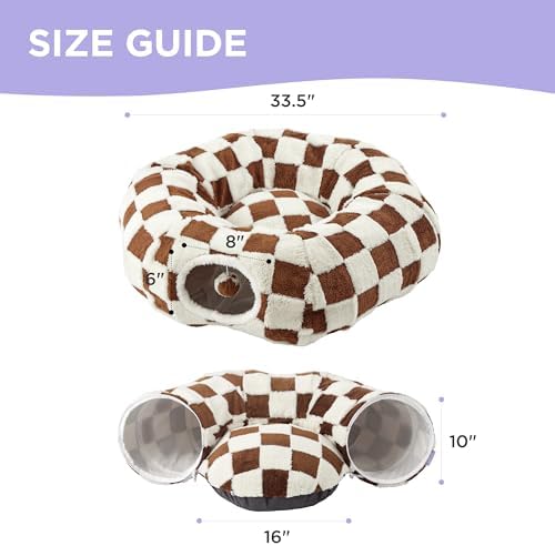 Lesure Donut Cute Jacquard Cat Tunnel Bed Kitten Toys for Puppy Bunny - Image 5