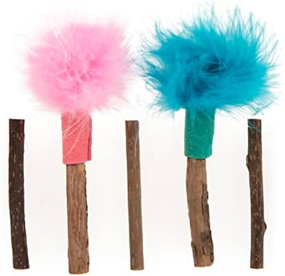SmartyKat (5 Count) Silly Silver Stix Natural Silvervine Cat Toys - Blue/Pink, One Size - Image 3