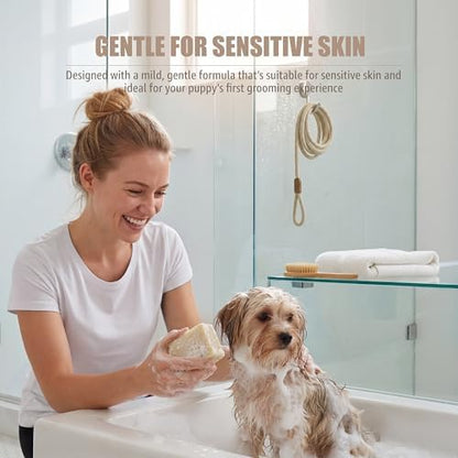Vegan Pet Shampoo Bar for Sensitive Skin, Plant-Based Gentle Formula for Puppies & Dogs with Allergies, Moisturizing 3.5 oz Bar for a Calming First Grooming Experience - Image 7