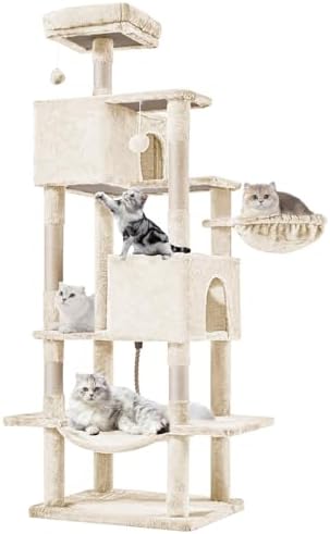 DUMOS 66 Inch Large Cat Tree Tower with Scratching Posts, Indoor Use by DumosLifestyle