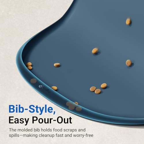 DownyPaws Cat Food Mat,Silicone Waterproof Feeding Mat, 18"×12.5", Ocean - Image 5