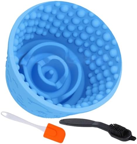 Dog Lick Bowl,Anxiety Relief Non-Slip Silicone Treat Bowl,Durable Anti-Choking Long-Lasting Enrichment Slow Feeder Licking Mat for Small Medium Large Breed,Freezable BPA Free Silicone Dishwasher Safe by SMARTTAIL