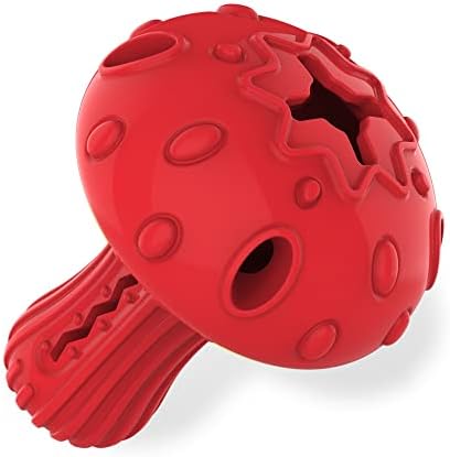 SCHITEC Dog Chew Toy for Large & Medium Dogs, Rubber Treat Dispensing Toy for Aggressive Chewers, Interactive Slow Feeder Tough Puzzle Toys Teeth Cleaning by SCHITEC