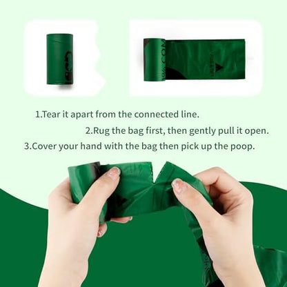 Certified Home Compostable Dog Poop Bags, 120 Extra Thick Bags (8 Rolls) - Image 5