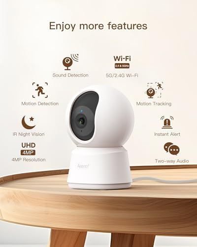 ARENTI 4MP Pet Camera P2Q, 5G WiFi 6 Indoor Security Camera, Free Phone App - Image 2