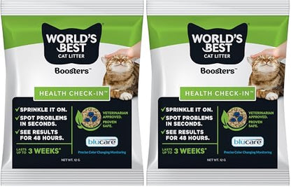 World's Best Cat Litter Boosters Health Check-in, 12g Packet, Pack of 2 by WorldsBestCatLitter