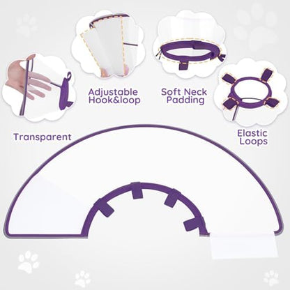 Clear Dog Cone for Medium Dogs Corgi, E-Collar After Surgery - Image 5