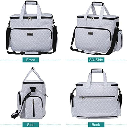 BAGLHER Dog Travel Bag, Pet Travel Bag (ALL Pet Travel Supplies), With 2 Pet Food Containers and 2 Collapsible Silicone Bowls; Essential Kits for Pet Travel DLwhite - Image 2