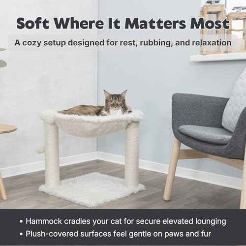 TRIXIE Baza XXL 19.7-in Cat Tree with Hammock, Cream - Image 4