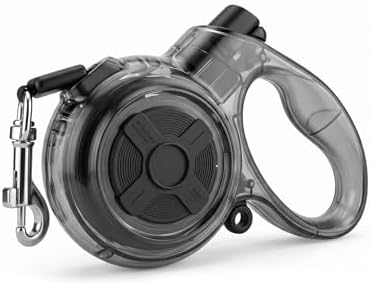 10 ft Retractable Dog Leash, Transparent Design, Up to 26 lbs by Allforthepets