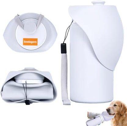 Dog Water Bottle, Silicone Foldable Bottle for Pets, Portable Pet Water Dispenser, Outdoor Travel Dog Drink, Walking Cat Drink Cup by Soulagers