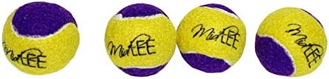 Midlee Squeaky Mini Tennis Ball for Dogs 1.5", Yellow/Purple, 12-Pack - Image 4