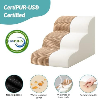 COZY KISS Dog Stair for Small Dog 15.7" H, 3 Step Pet Ramp for Couch - Image 4