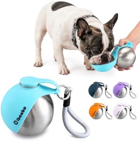Cibaabo Portable Dog Water Bottle with Collapsible Silicone Bowl 10 oz by Cibaabo
