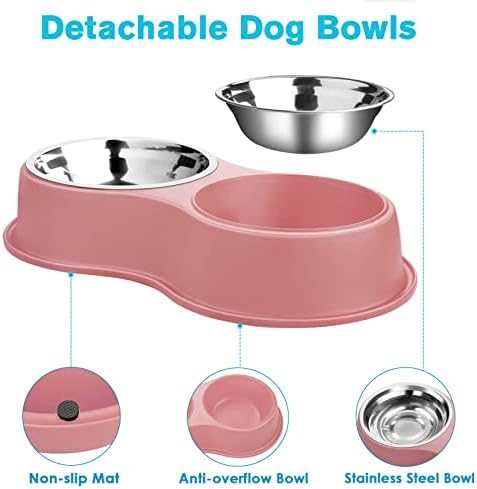 Epetslove Stainless Steel Dog Bowls Double Non-Slip Dog Water and Food Bowl - Image 3