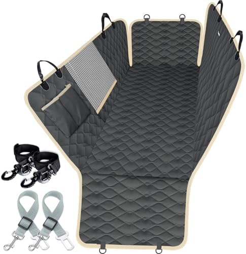Lassie Dog Car Seat Covers for Back Seat with 2 Seat Belts, Universal Fit by Lassie