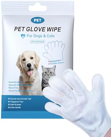 Dog Glove Wipes for Paws, Butt, Ears & Eyes, Pet Cleaning Wipes by Unknown