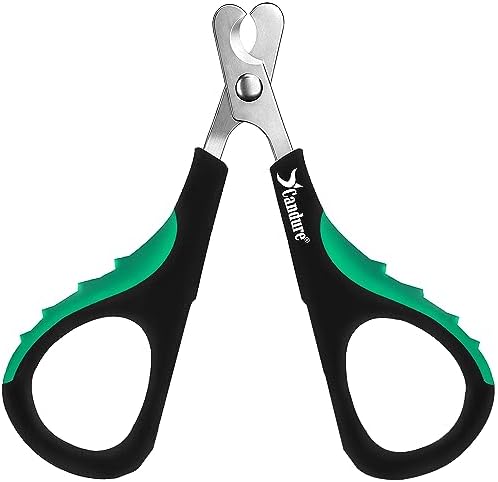 Candure Cat Nail Clippers for Indoor Cats, Rabbits, Hamsters, Birds with Precise Angled Edges to Ensure Easy & Safe Trimming Stainless Steel Cat Nail Trimmer for At-Home Cat Grooming by Candure