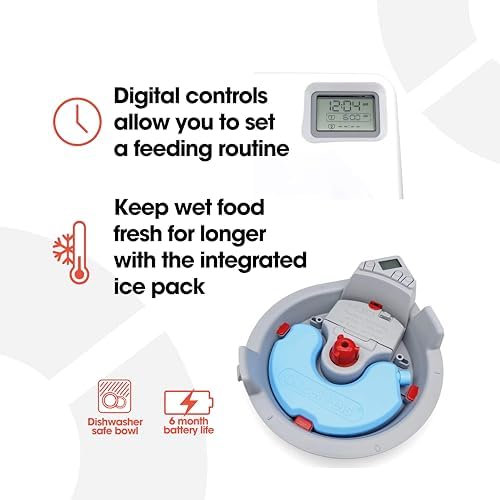 Cat Mate C300 Automatic Digital Pet Feeder for Dogs and Cats BPA and BHT Free with Ice Pack - Image 4