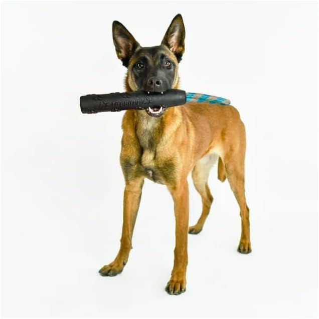 Tire~Biter Advanced Retriever Rubber Dog Toy W/Cottonblend Asst Color Loop Rope Handle, 11" ~ Your Pets Deserve The Best! Pet Products Has Been A Leading Innovator.
