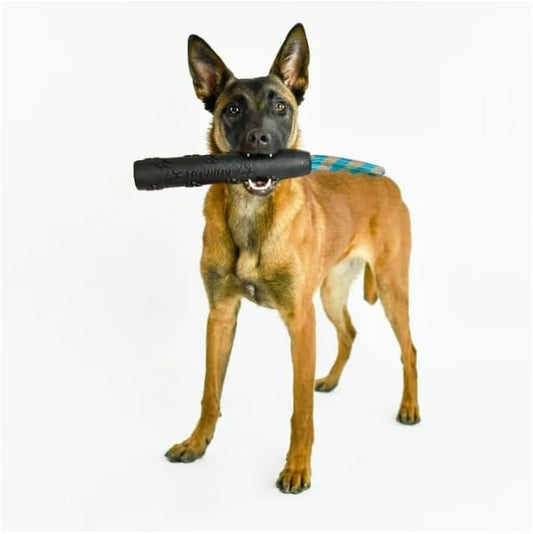 Tire~Biter Advanced Retriever Rubber Dog Toy W/Cottonblend Asst Color Loop Rope Handle, 11" ~ Your Pets Deserve The Best! Pet Products Has Been A Leading Innovator.