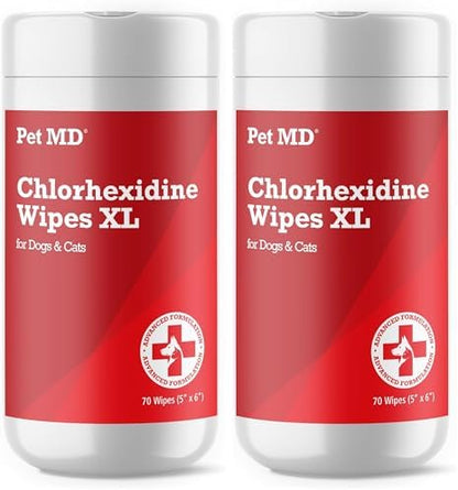 Pet MD XL Topical Wipes with Aloe for Dogs and Cats - 70ct (Pack of 2) by PetMD