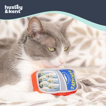 Huxley & Kent Plush Cat Toy - Interactive Catnip Toy for Cats & Kittens - Soft with Crinkle & Catnip - Fun Indoor Play - Sardine Tin - Image 3