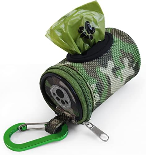 FURHAB Dog Poop Bag Holder for Leash with Carabiner Clip Soft Fabric by FURHAB