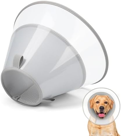 Dog Cone Collar with Soft Liner to Stop Licking, Elizabeth Recovery Collar After Surgery for Large Medium Dogs, Comfortable Pet Head Cone Alternative for Neutering Spay Injury (XS) by Unknown