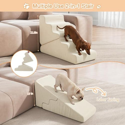 Dog Ramp for Bed, 23" H Dog Stairs for High Bed - Image 2