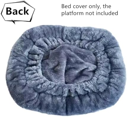 SHENGOCASE Cat Tree Tower Accessories Replacement Parts Top Cushion Bed Cover for Cat Perch with Elastic Band (11.8" x 15.7", Grey) - Image 4