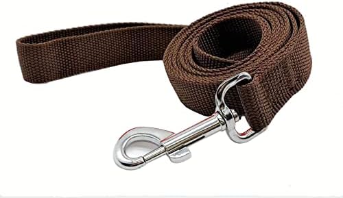 TAIAN 4FT/5FT/6FT Strong Dog Leash, Nylon Dog Leashes for Small Medium Large Dogs (5/8 in x 5 ft, Brown) - Image 2