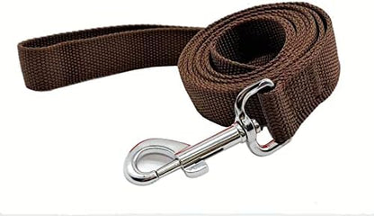TAIAN 4FT/5FT/6FT Strong Dog Leash, Nylon Dog Leashes for Small Medium Large Dogs (1 in x 6 ft, Brown) - Image 2