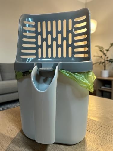 Cat Litter Scooper with Holder, Upgraded Cat Litter Shovel with Bags, Cat Scooper with Extra 60Count Litter Waste Bags, Large Capacity Portable Litter Shovel by Unknown