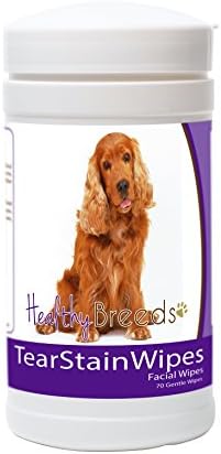 Healthy Breeds Cocker Spaniel Tear Stain Wipes 70 Count by HealthyBreeds