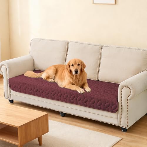 Ameritex Waterproof Pet Bed Cover Anti-Slip Dog Bed Blanket for Sofa and Furniture Waterproof New Pattern Design (Burgundy, 30x53 Inch (Pack of 1)) - Image 6