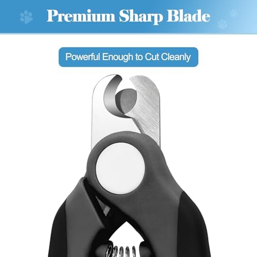 Swihauk Heavy Duty Dog Nail Clippers and Trimmers, Professional Pet Nail Clippers with Nail File for Dogs Cats Small Animal, Claw Clippers with Safety Guard to Prevent Over-Cutting, Gray - Image 3