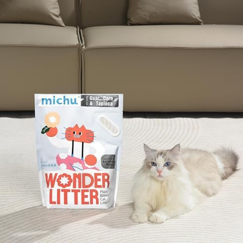 Michu Tofu Cat Litter Natural Clumping Tofu Cat Litter 5.5lb/88oz 5 Scents (Peach + Wonder Litter, 2 Pack) - Image 5