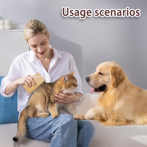 Premium Deshedding Dog Brush,Pet Deshedding Brush,Professional Cat Deshedding Brush for Grooming,Wooden Pet Grooming Combs for Short and Long Hair,Deshedder Shedding Tool. - Image 7
