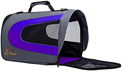 Pawer 18” x 11”x 11” Soft-Sided Foldable Airline Approved Pet Carrier for Cat, Puppy and Small Dog, Washable 600D Oxford Fabric, with Handle and Strap for Carry, Multiple Colors Available - Image 7