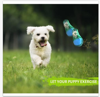 WishLotus Shoes-Shaped Dog Chew Toys - Tear-Resistant Plush Toys for Teeth Grinding & Relieve Boredom - Green