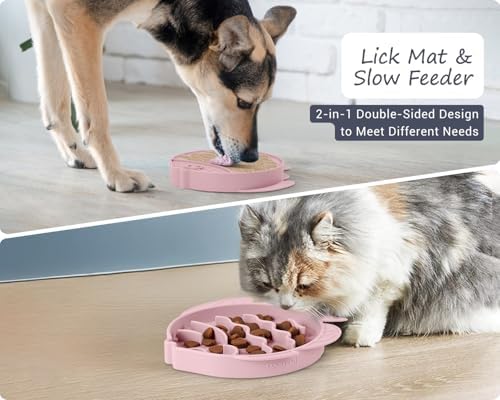 Coomazy Slow Feeder Cat Bowl Silicone Pet Puzzle Feeder for Slow Eating - Image 2