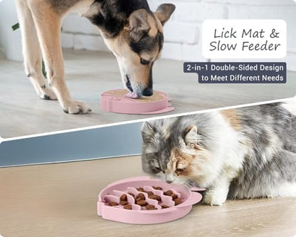 Coomazy Slow Feeder Cat Bowl Silicone Pet Puzzle Feeder for Slow Eating - Image 2