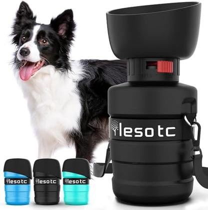 lesotc Dog Water Bottle, Portable Dog Water Dispenser, Leak Proof Dog Travel Water Bottle, Squeeze Pet Water Bottle for Walking On The Go, Dog Hiking Accessories for Outdoor, Hiking, Travel by lesotcbrand