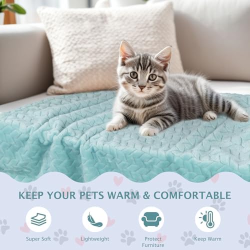 BVAGSS 6 Pack Small Dog Blanket, Super Soft Warm Pet Cover Blankets, Wheat Ears Print Puppy Fleece Flannel Blanket for Small Medium Dogs and Cats MW003 - Image 6